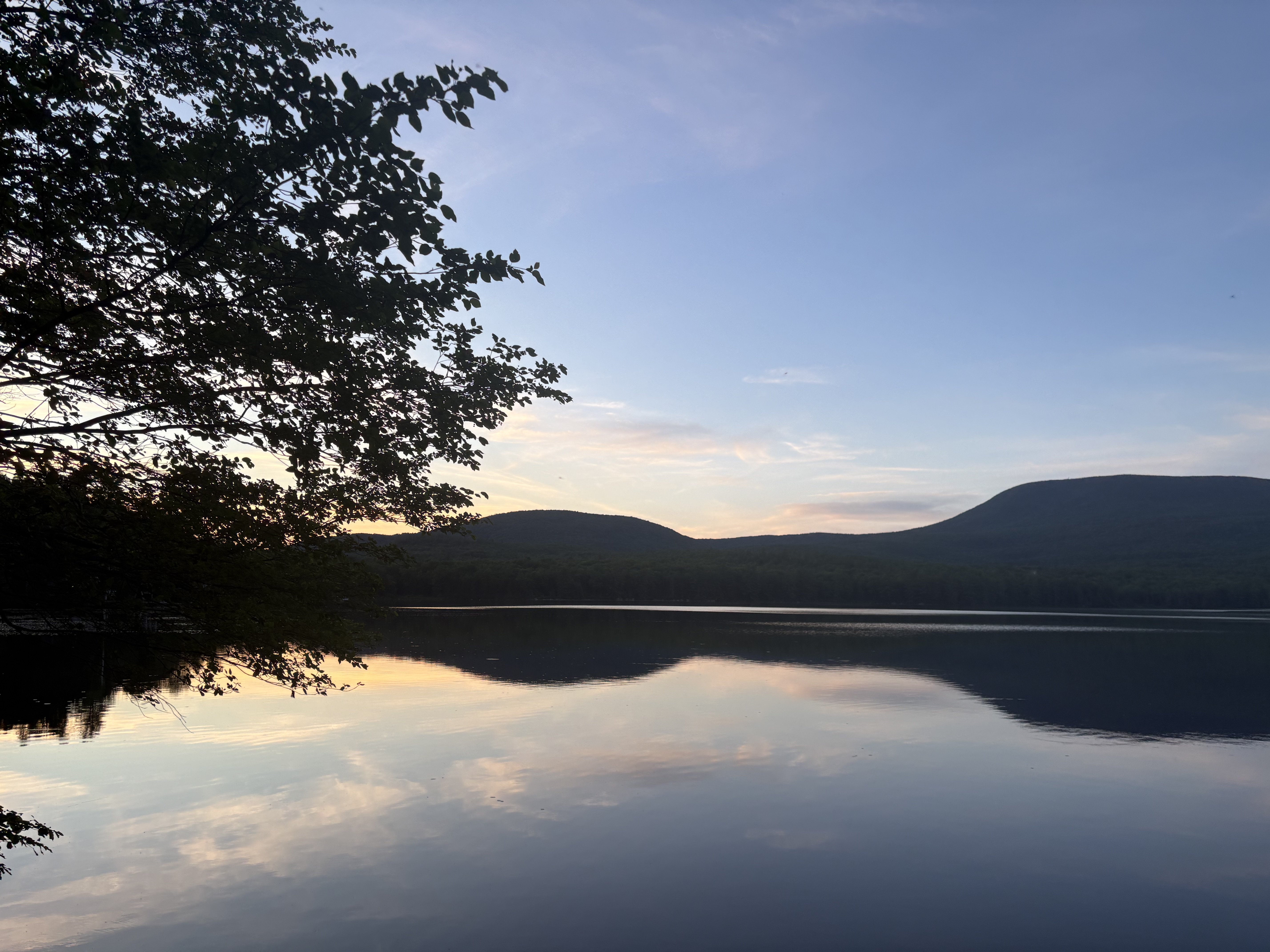 view from cabin night